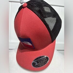 NWOT North Face red/black trucker hat
